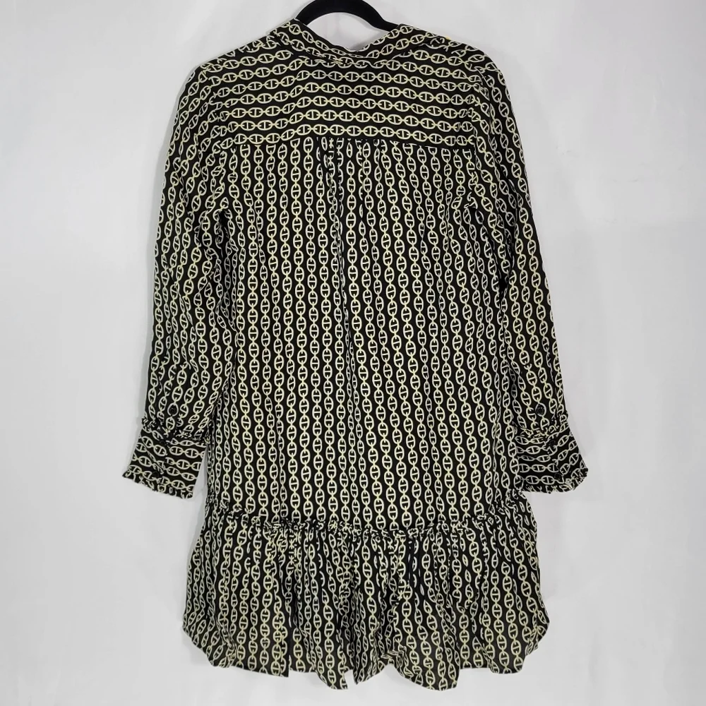 J Crew Amelia Chain Print Shirtdress Long Sleeve XS